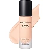 bareMinerals Barepro Performance Wear Liquid Foundation SPF 20, Breathable Makeup for Face, Full Coverage, 24HR Wear, Natural Matte Finish, Vegan
