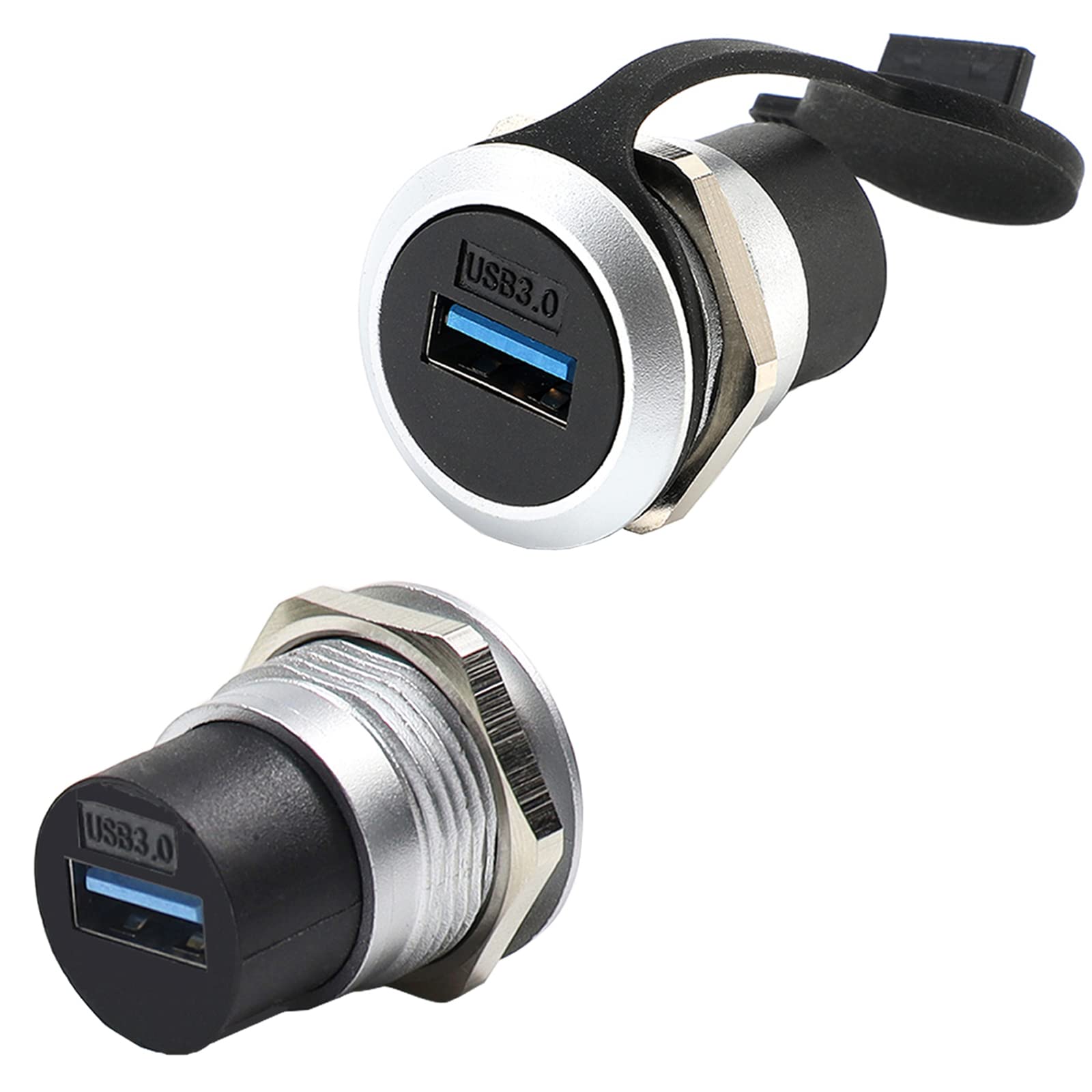 Photo 1 of PENGLIN 2Pack USB 3.0 Panel Mount Coupler, USB Pass Through Connector, Female to Female Bulkhead Extension Adapter with Water/Dustcap