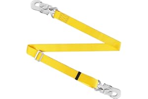 Trsmima Hunting Safety Harness, Tree Climbing Belt Restraint Lanyards, Safety Adjustable Lanyard, Add Level