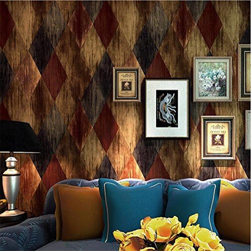 Wallpaper Modern Minimalist Diamond Lattice Geometric Colorful Pattern 3D Wallpaper Roll for Living Room/Bedroom/TV wall/Clothes Shop/Restaurant, A