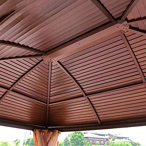 HLZY Gartenmöbel Pavillon Garten Gazebo, Patio Pavilion Markise Aluminium-Pavillon Mobil Four Corner Pavilion… – Bild 5