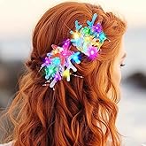 JAKAWIN Light Up Starfish Mermaid Hair Clips Accessories Seashell Costume Hair Barrette for Women