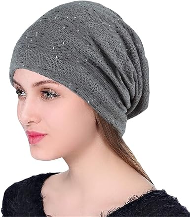 ladies grey beanie hat
