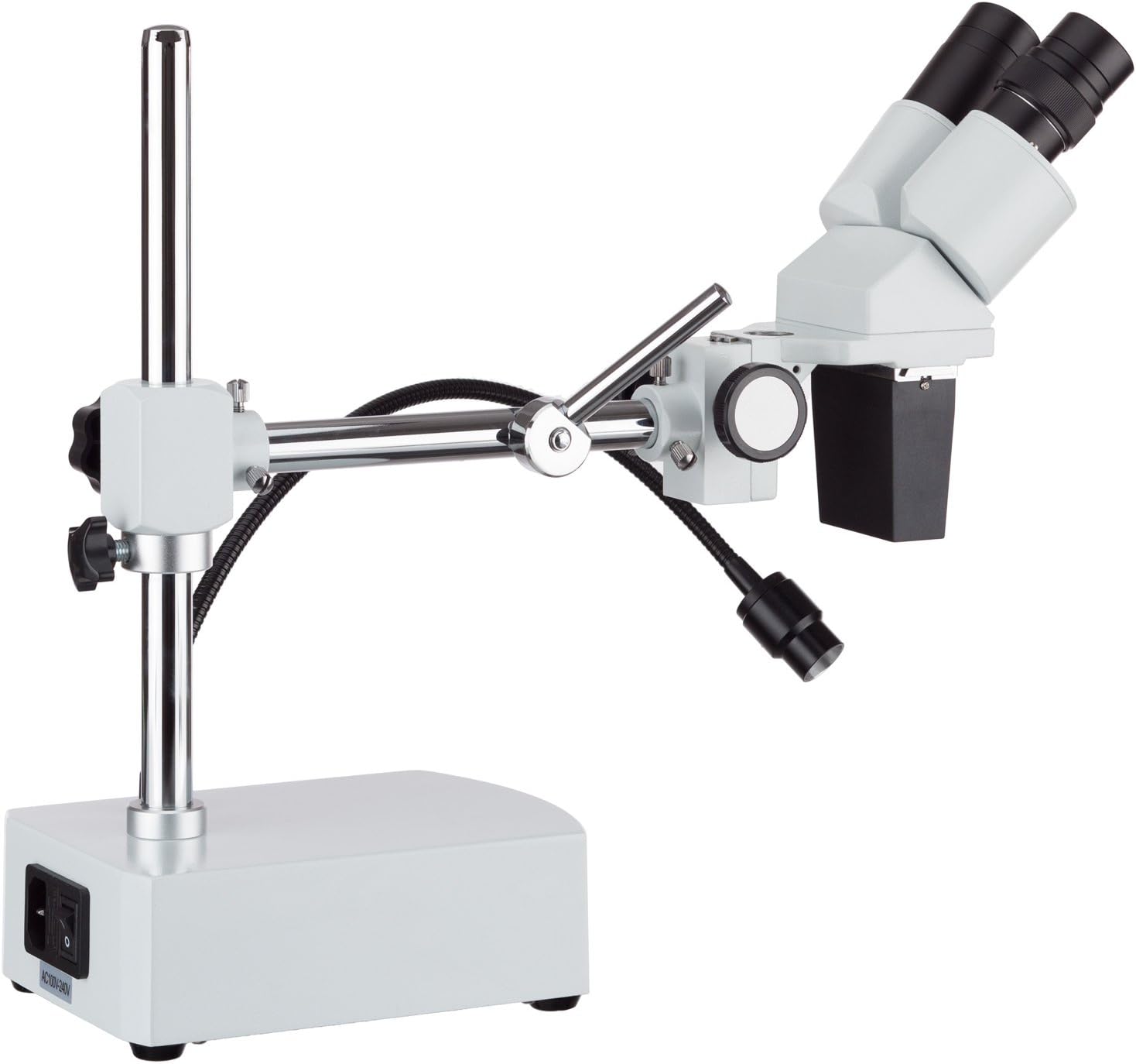 10X-20X LED Binocular Stereo Microscope Boom Arm with Gooseneck Light - Image 3