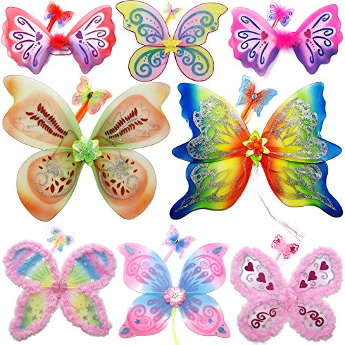 Fairy Wing and Wand Set Fancy Dress Costume
