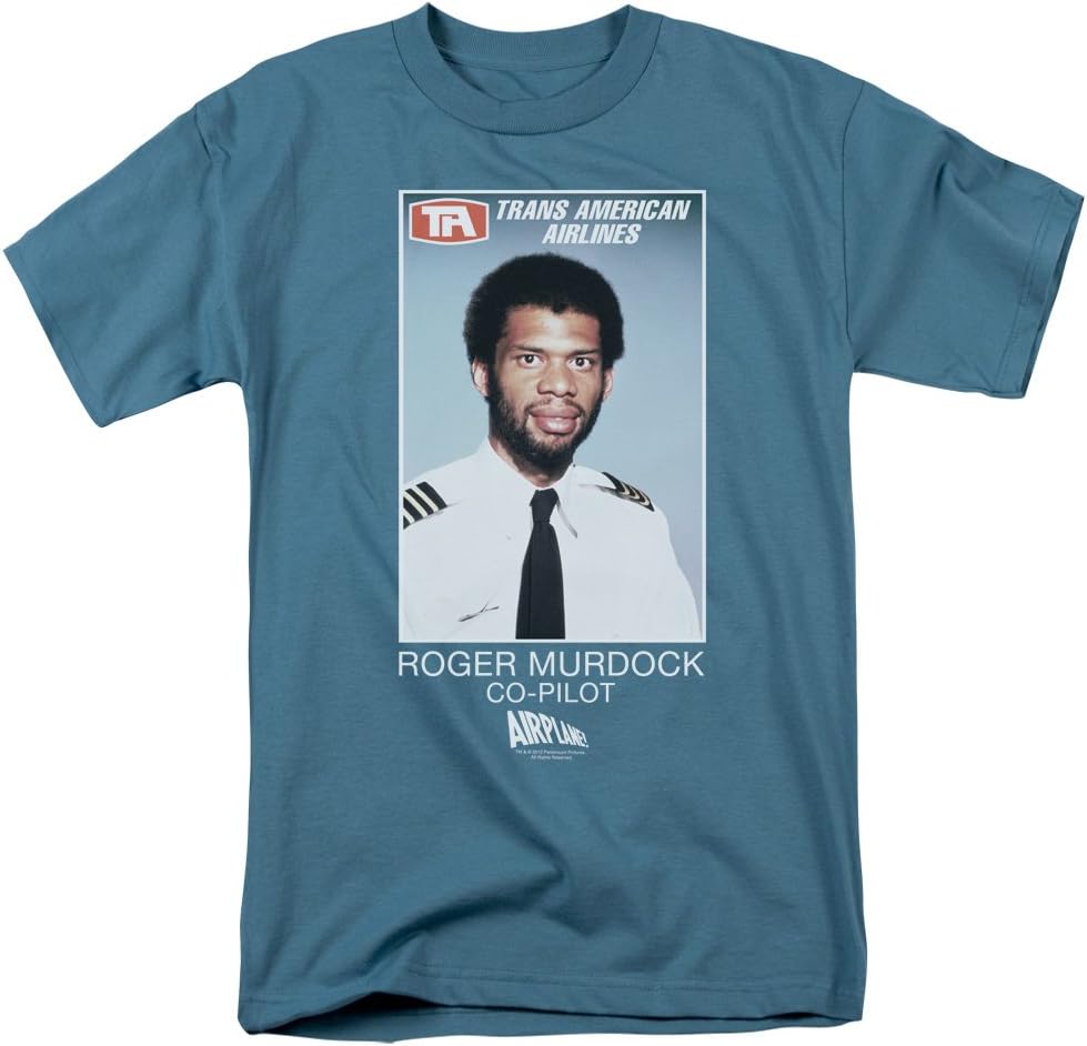 Airplane Men's Roger Murdock Classic T-shirt Large Slate