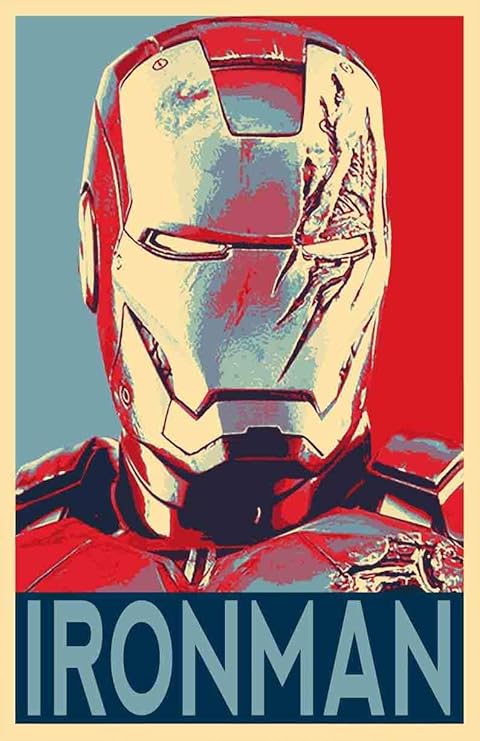 Amazon インテリアポスター プリント アイアンマン政治イラストマーベルアベンジャーズフィルム アートキャンバス絵画 インテリアパネル インテリア絵画 新築飾り 贈り物 サイズ 90x60cm アートフレーム ポスター オンライン通販