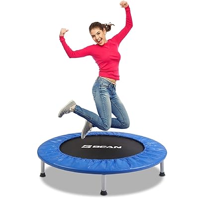 foldable exercise trampoline with bar