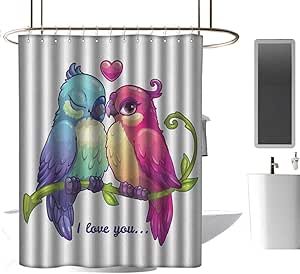 TimBeve Cortina de ducha decorativa para el hogar de animales, parejas