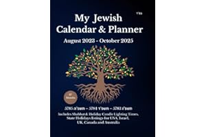 My Jewish Calendar & Planner: August 2023 - October 2025