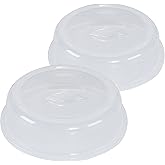 Nordic Ware BPA-free and Melamine Free Plastic Splatter Microwave Cover, 10-Inch (Set of 2), Clear