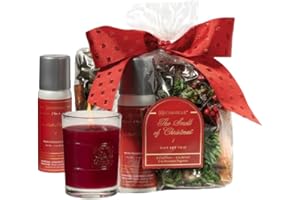 Aromatique Home Fragrance, Smell Set - Decorative Potpourri, Room Spray, and Candle - Perfect for Christmas Holidays, Weddings Showers, Gift Giving, Prewrapped.