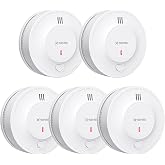 X-Sense Smoke Detector, 10-Year Battery, UL 217 Certified, SD2J0AX, 5-Pack | Photoelectric Smoke Alarm, Fewer Cooking Nuisance Alarms, One-Button Hush &amp; Self-Test, Easy No-Wire Installation
