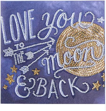 Askong 5D DIY Diamond Painting Kit Various shapes Round Drill Crystal Rhinestone Arts Craft Canvas Supply for Home Wall Decor Embroidery Cross Stitch Paintings (English pattern ,9.8*9.8 in)