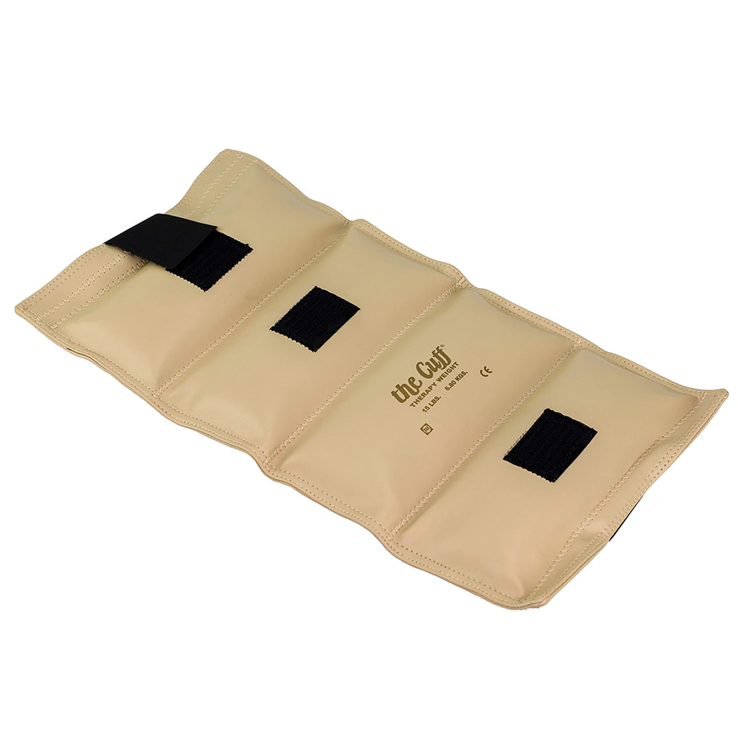 CanDo Weight cuff - wrist and ankle weights - 6.8 kg, beige, 10-0217 - alternative to dumbbells