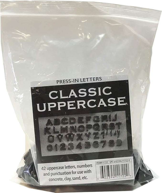 Poetry Press in Letters and Numbers Stone Concrete Stamps