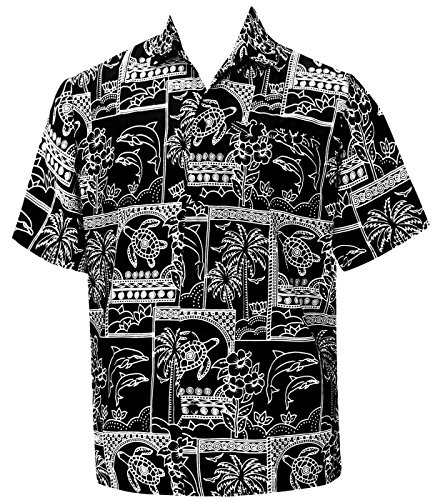 LA Leela Men's Hawaiian Shirt – Lightweight, Breathable Summer Beach Shirt - View #7