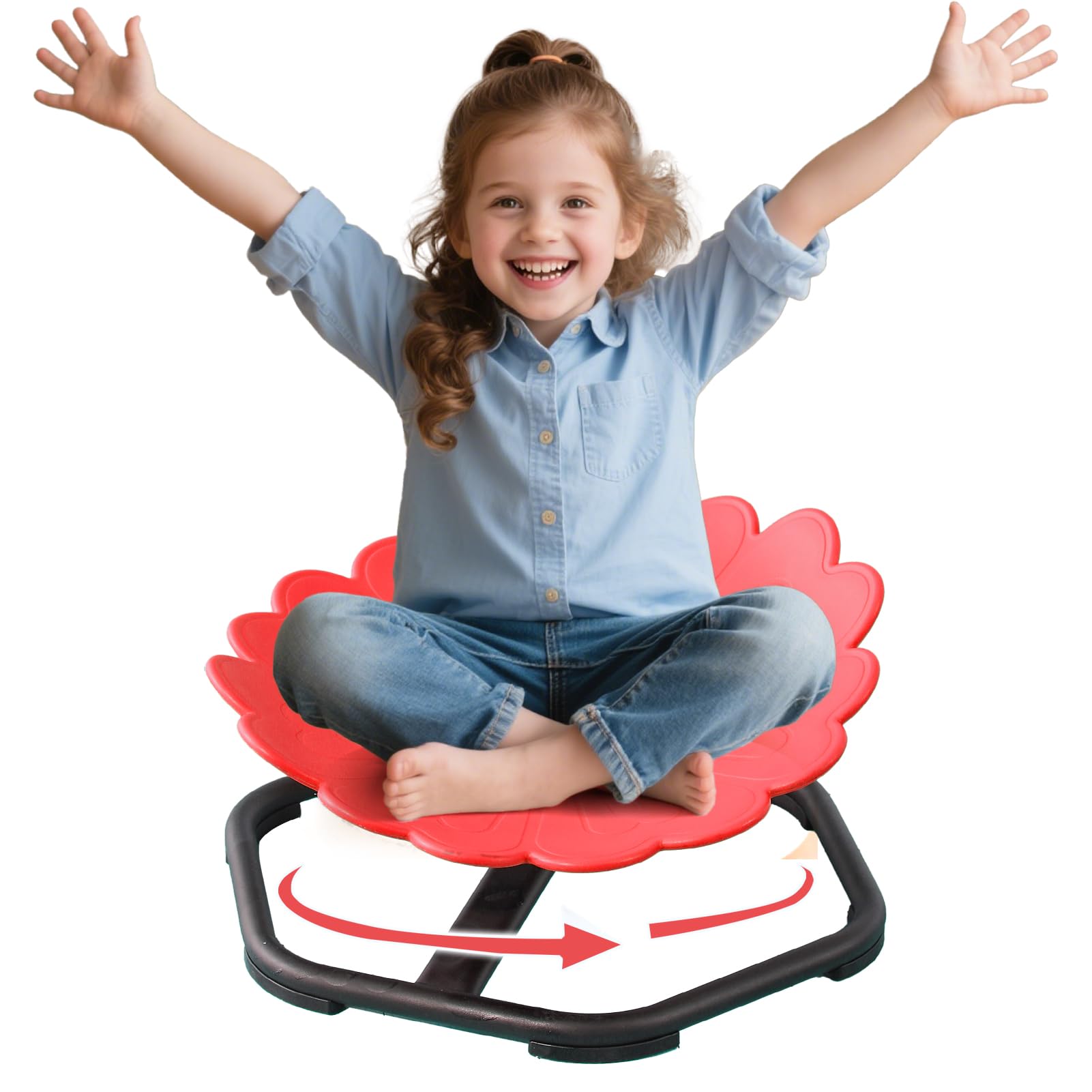 Kids Sensory Spinning Chair, Spinning Chair for Autism & ADHD Children, Autism Sensory Equipment Sit and Spin Activity Toys, Kids Swivel Chair Wobble Board