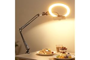 NEEWER Entry Level Version 10.5" Overhead Desktop LED Ring Light, Clamp Stand for Desk/Remote/Phone Holder Compatible with iP