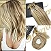 Sunny 18inch U Tip Hair Extensions Human Hair Dark Ash Blonde to Bleach Blonde Highlight Extensions U Tip Keratin Remy Hair Extensions 1g/1s 50G