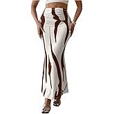 GORGLITTER Women's Ruched Bodycon Maxi Skirt High Waisted Fishtail Pencil Long Winter Skirts Fall Trendy 2025