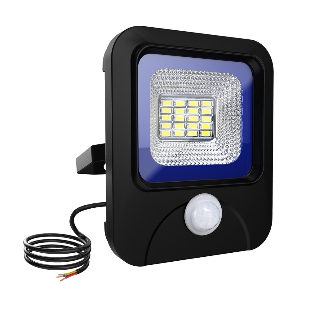 Merisny 10W LED Foco con detector de movimiento blanco frío - IP66 ...