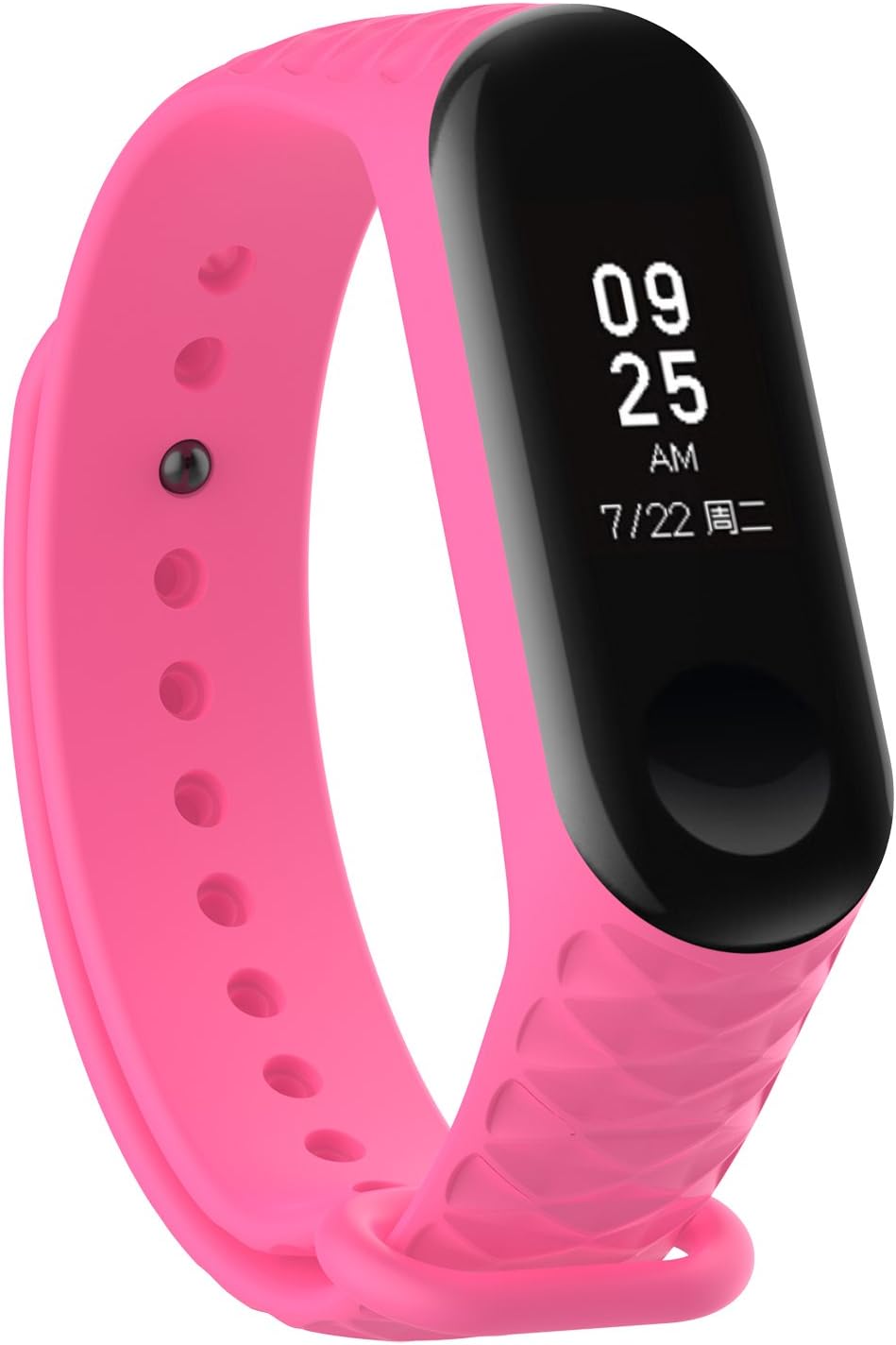 QingZhou for Xiaomi Band 4 Strap Silicone,2019 Millet Bracelet 4 Replacement Wristband,Men/Women Mi4 Smartwatch Wristband (Rose Red)