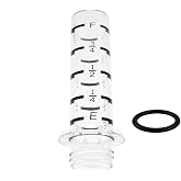 KUROKU Tank Gauges PLASTIC Gauge Vial &amp; Gasket Oil Tank Gauge Scale Vial 10159 Compatible with Scully Beckett Tank Gauges Vial Oil Equipment Parts