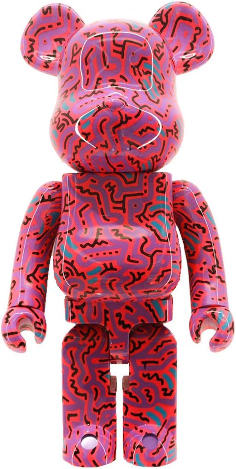 Medicom Toy | Bearbrick | Collectible Figurines | 1000% | Height 27.5 inches - 70cm | Original (Keith Haring Ver. 2)