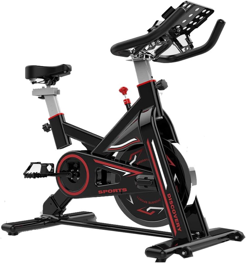 Exercise Bike Indoor Cycling,Adjustable Handlebars Seat Resistance,Smart App Computer Reads Speed Distance Time etc,With Multi-Function Bracket Kettle Electromagnetic Spinning Bike for Home Use