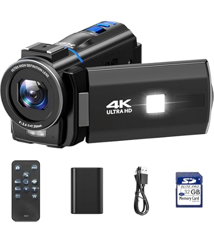 thumbnail image 2 of 2.7K Video Camera Camcorder With 3" Rotating Screen, Night Vision & External Mic - Perfect For YouTube Beginners 2 of 14