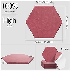 JBER Hexagon Acoustic Panels Beveled Edge Sound