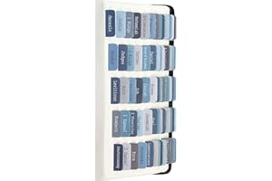 ZIEYOMI- Bible Tabs, Bible Journaling Supplies, Large Print Bible Book Tabs for Women and Men, 66 Bible Index Tabs Old and New Testament, Bible Accessories, Include 14 Blank Bible Study Tabs - Blue