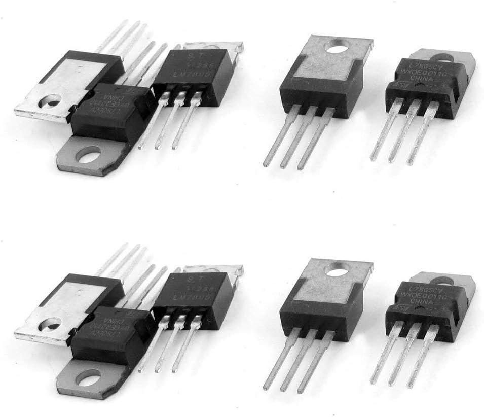 LDEXIN 10pcs 3 Terminals L7805CV Linear Output 1.5A 5V Postive Fixed Radio Frequency Transceivers Voltage Regulators