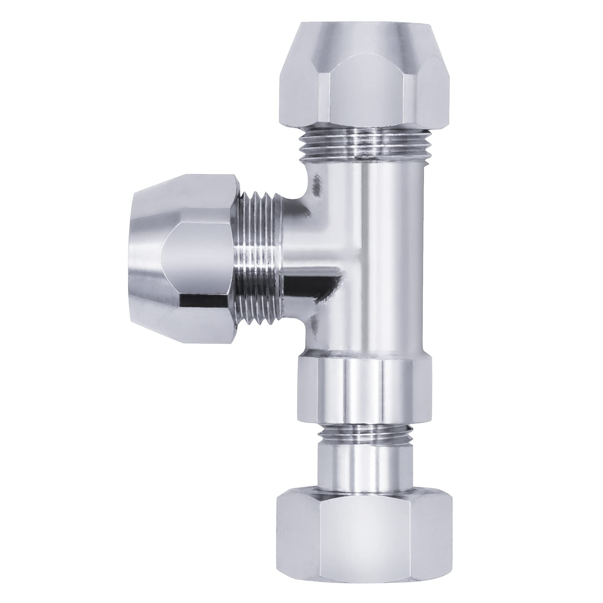 VARIOSAN T-Piece Splitter for 10360 Angle Valves (3/8 Brass Construction in Chrome)