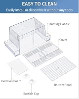 Uniclife Aquarium Breeding Box Acrylic Hatchery Incubator Medium with Suction view 7