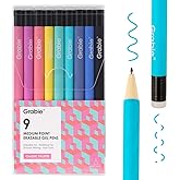 Grabie Erasable Gel Pens, 9 Medium Point 0.7 mm Pens, Classic | Heat-Sensitive Erasable Ink, Clean Erasing, Smooth Writing, Vibrant Assorted Colors, Twist-up Design, Drawing, Journaling