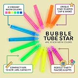 Henbrandt 36 Neon Star Bubble Tubes with Wand Party Loot Fillers 4ml view 2