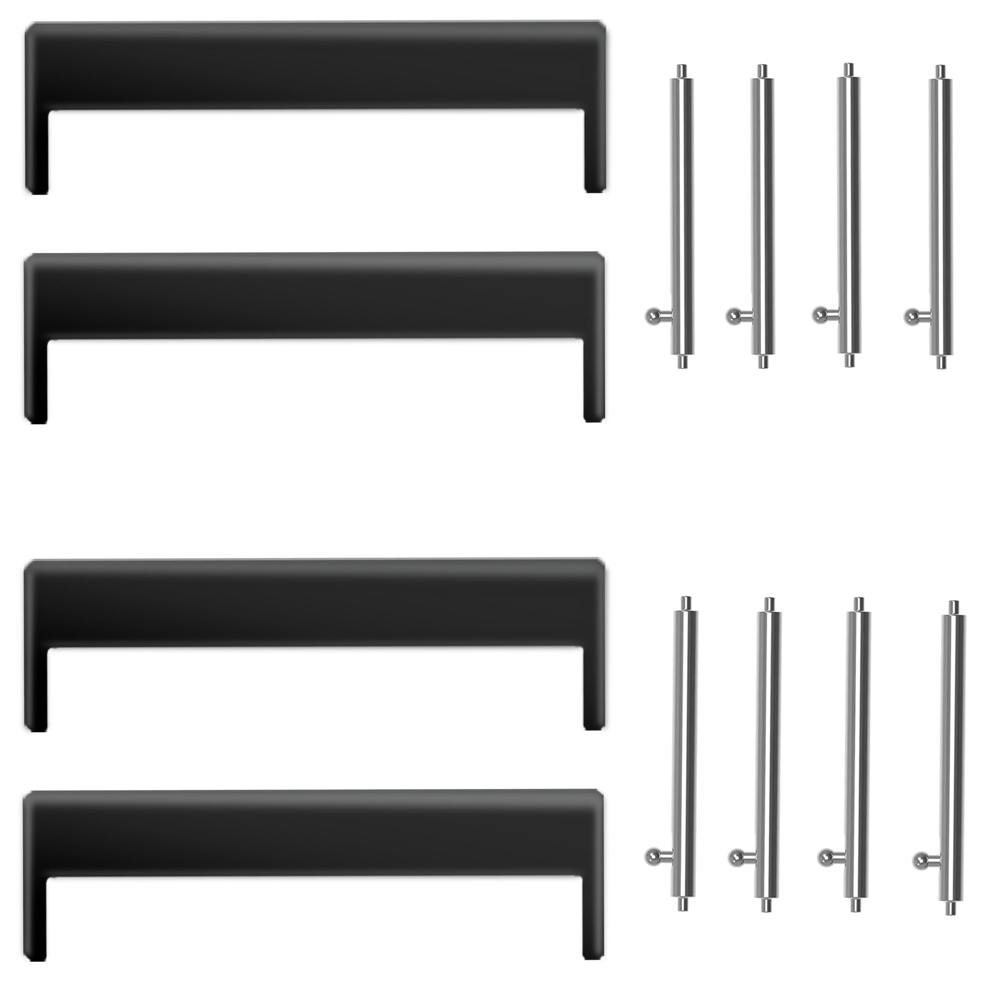 Blueshaweu 24mm Adapter, Watch Band Stainless Steel Connector Kit for 24mm Band, 22mm Watch Band Connection Adapter (2 Pack - Black)