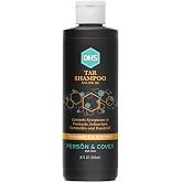 DHS Tar Shampoo &ndash; 8 Oz, Clarifying Coal Tar Scalp Treatment | Therapeutic Formula, Removes Residue, Relieves Psoriasis and Seborrheic Dermatitis, Gentle Dye‑Free Scalp Care