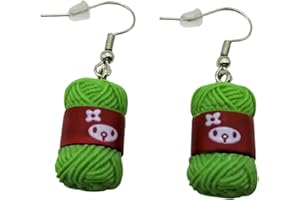 KIT'S KISS Yarn Earrings Knitter Gift Crocheter Gift Crafter Gift Yarn Ball Charm Knitting Sewing Crocheting Jewelry Knit Earrings Crochet Earrings