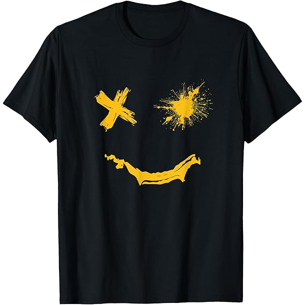 black and university gold graphic tee