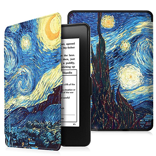 Fintie Case for Kindle Paperwhite - Premium Thinnest and Lightest PU Leather Cover With Auto Sleep/Wake for All-New Amazon Kindle Paperwhite (Fits All 2012, 2013, 2015 and 2016 Versions), Starry Night