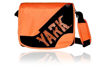 Yark Womens Messenger Bag Black & Orange Y2101Blackorange