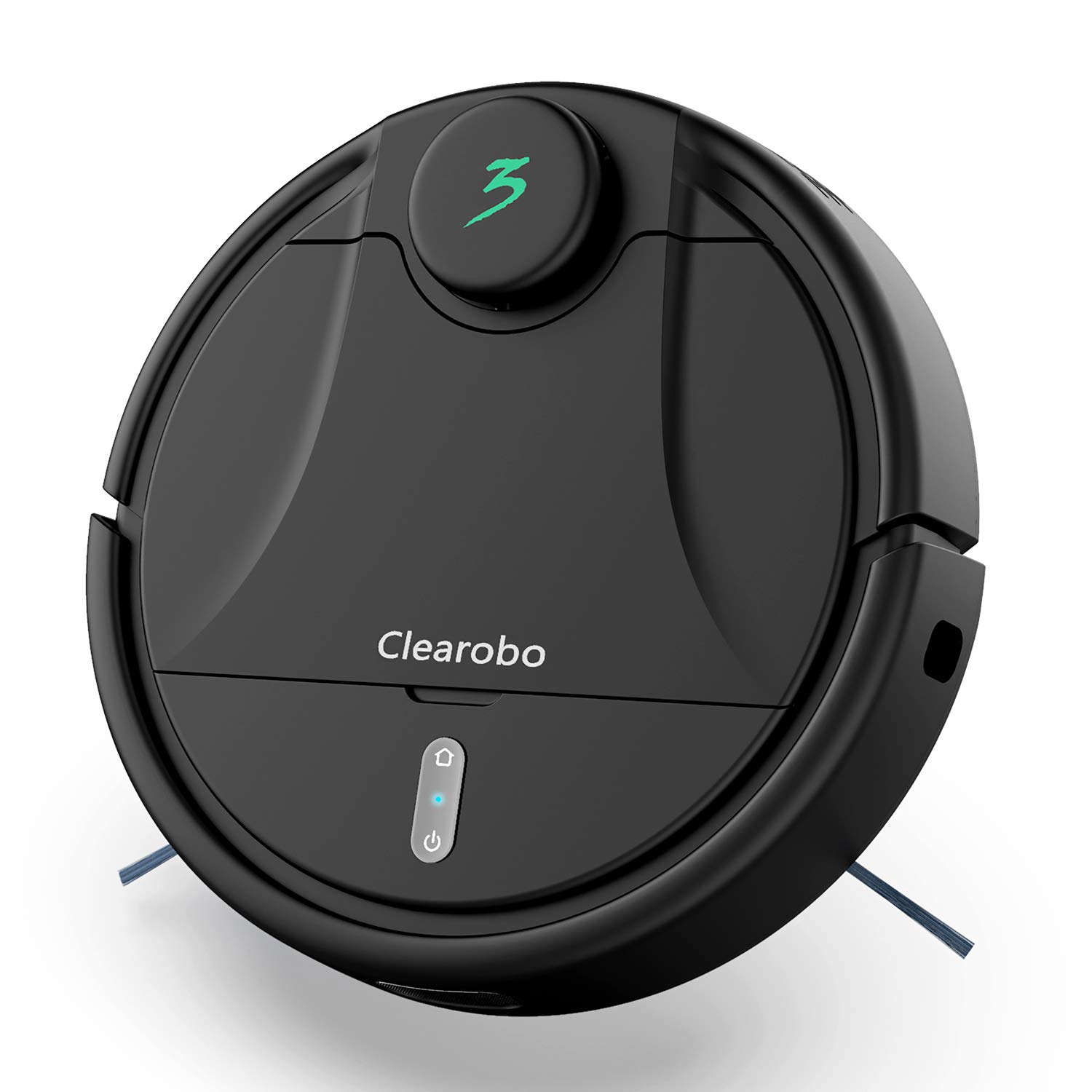 Robot Vacuum Cleaner with Mop, 2200Pa Super Suction Electric Robotic Vacuum SLAM Cleaning for Pet Hair, App Control & Laser Smart Navigation & Precise Map & 180min Runtime, OPOVE Clearobo 3, Black