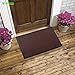 Mibao Durable Rubber Door Mat, Waterproof Non-Slip Easy Clean Low-Profile Heavy Duty Mats for Entry, Patio, High Traffic Areas (18