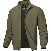 TBMPOY Mens Lightweight Jackets Light Windbreaker Full Zip Casual Work Jacket Golf Business Fall Track Coat with Pockets