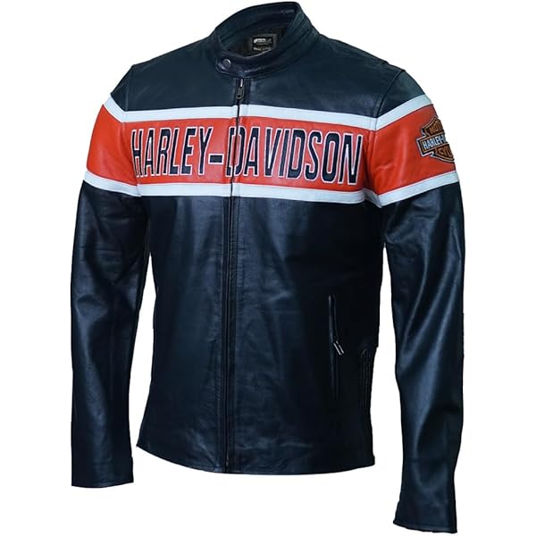 Harley-Davidson Men's Midway Distressed Leather Jacket, Charcoal