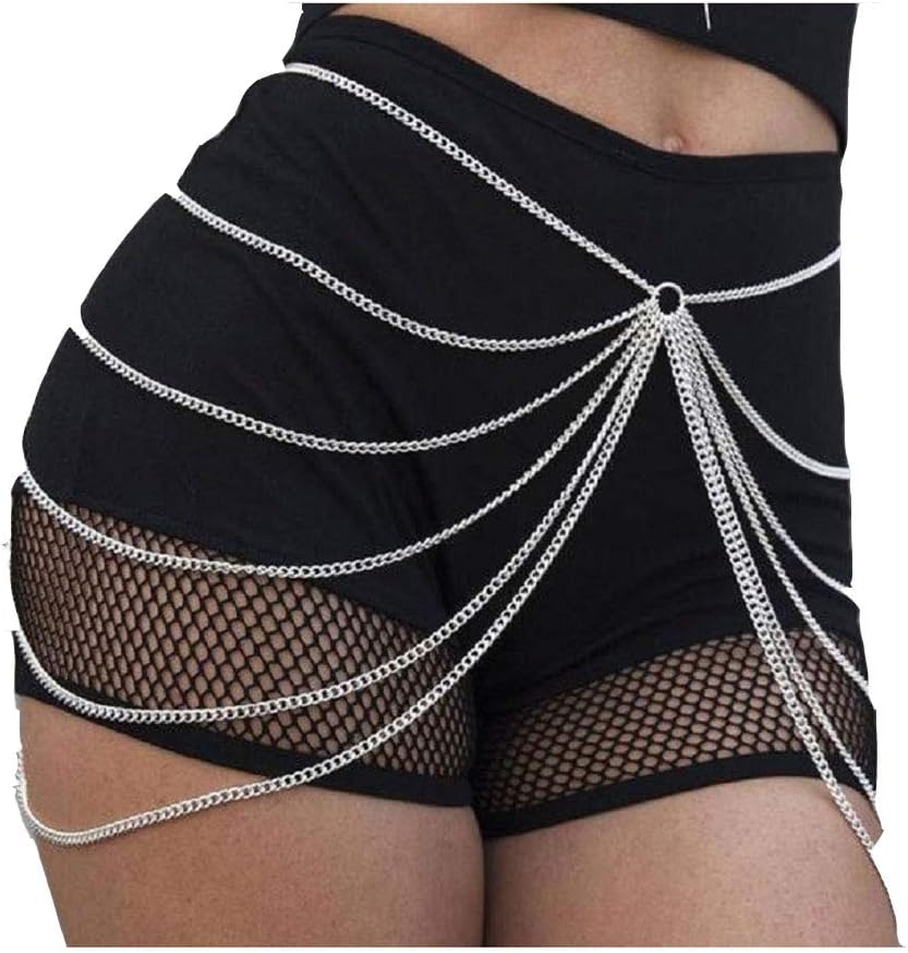 Boho Rhinestone Body Chain Sexy Waist Chain Belly Unibody Summer Beach Bikini Swimsuit Body Jewelry for Women and Girls