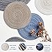 Round Table Placemats,Homcomoda Placemats for Kitchen Table Set of 6-15 Inch (Set of 6, Blue)